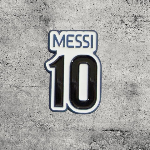 Metal Enamel Brooches 3m Sticker Fashion Jewelry Design Messi 10