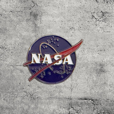 Metal Enamel Brooches 3m Sticker Fashion Jewelry Design NASA Logo