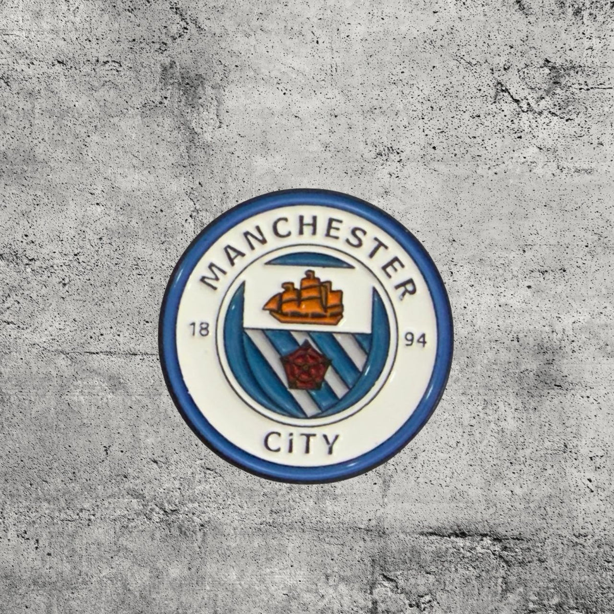 Metal Enamel Brooches 3m Sticker Fashion Jewelry Design Manchester City Logo