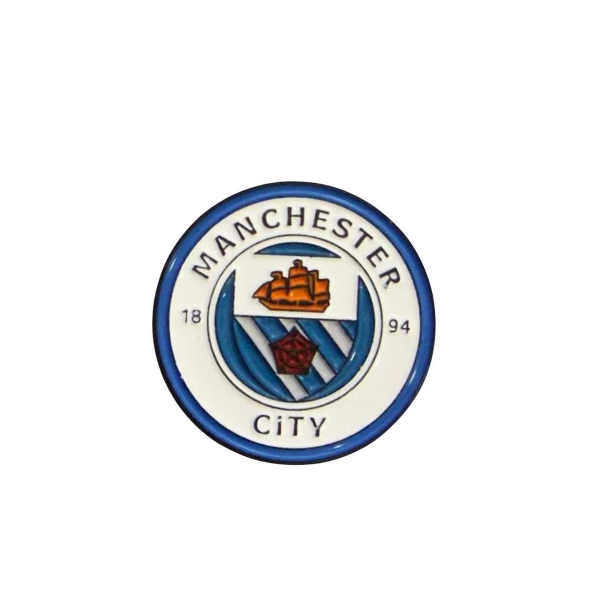 Metal Enamel Brooches 3m Sticker Fashion Jewelry Design Manchester City Logo