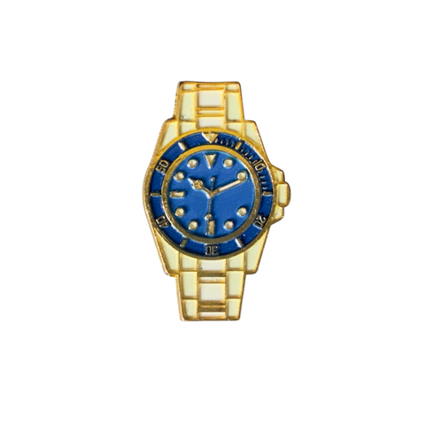 Metal Enamel Brooches 3m Sticker Blue watch