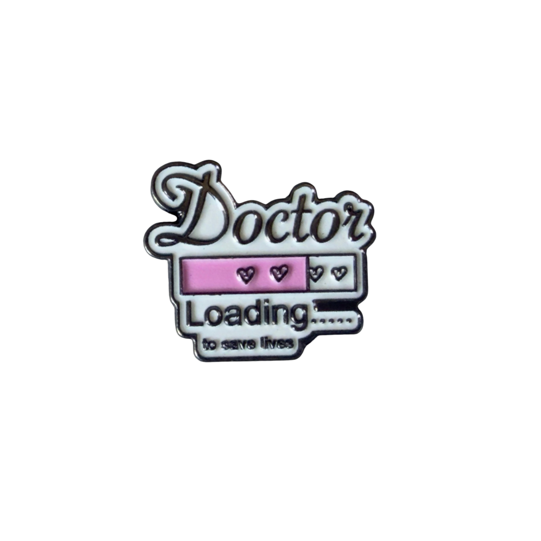 Metal Enamel Brooches 3m Sticker Doctor Loading