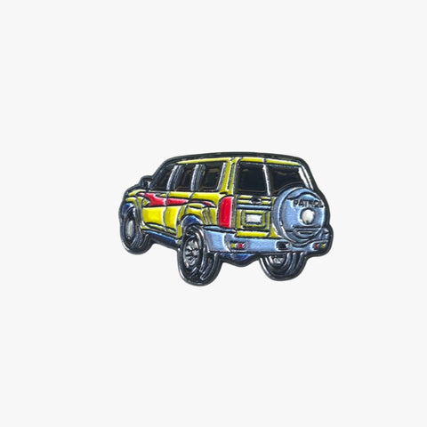 Metal Enamel Brooches 3m Sticker Yellow Land cruiser