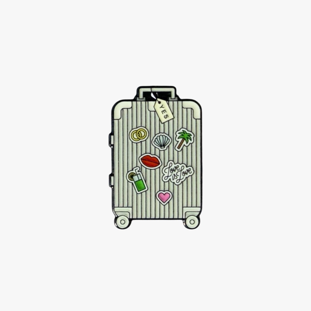 Metal Enamel Brooches 3m Sticker suitcase