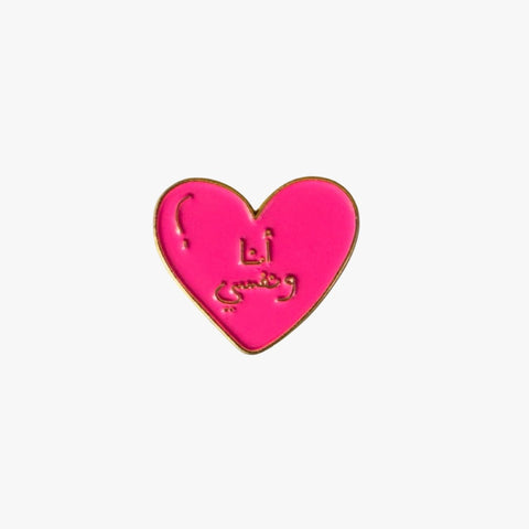 Metal Enamel Brooches 3m Sticker heart