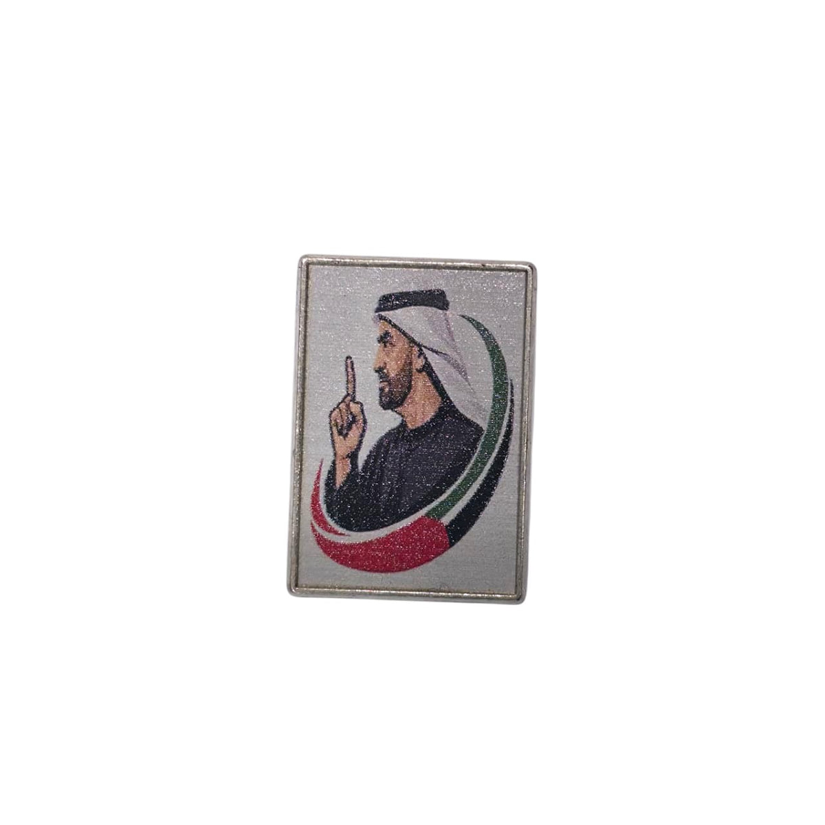 Metal Enamel Brooches 3m Sticker Zayed Al Nahyan with the UAE flag