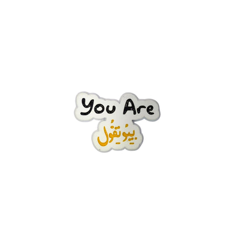 Metal Enamel Brooches 3m Sticker You Are Beautiful