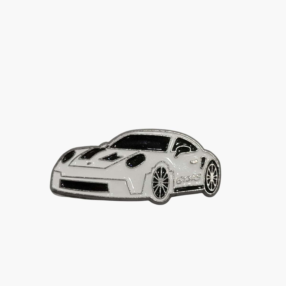Metal Enamel Brooches 3m Sticker White Porshe