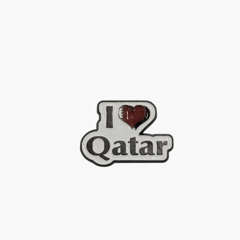 Metal Enamel Brooches 3m Sticker I love Qatar