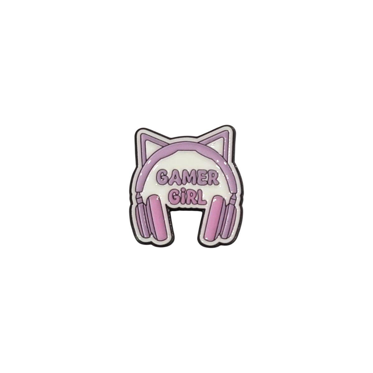 Metal Enamel Brooches 3m Sticker Gamer Girl Headphone