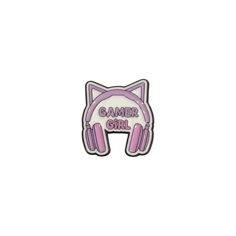 Metal Enamel Brooches 3m Sticker Gamer Girl Headphone