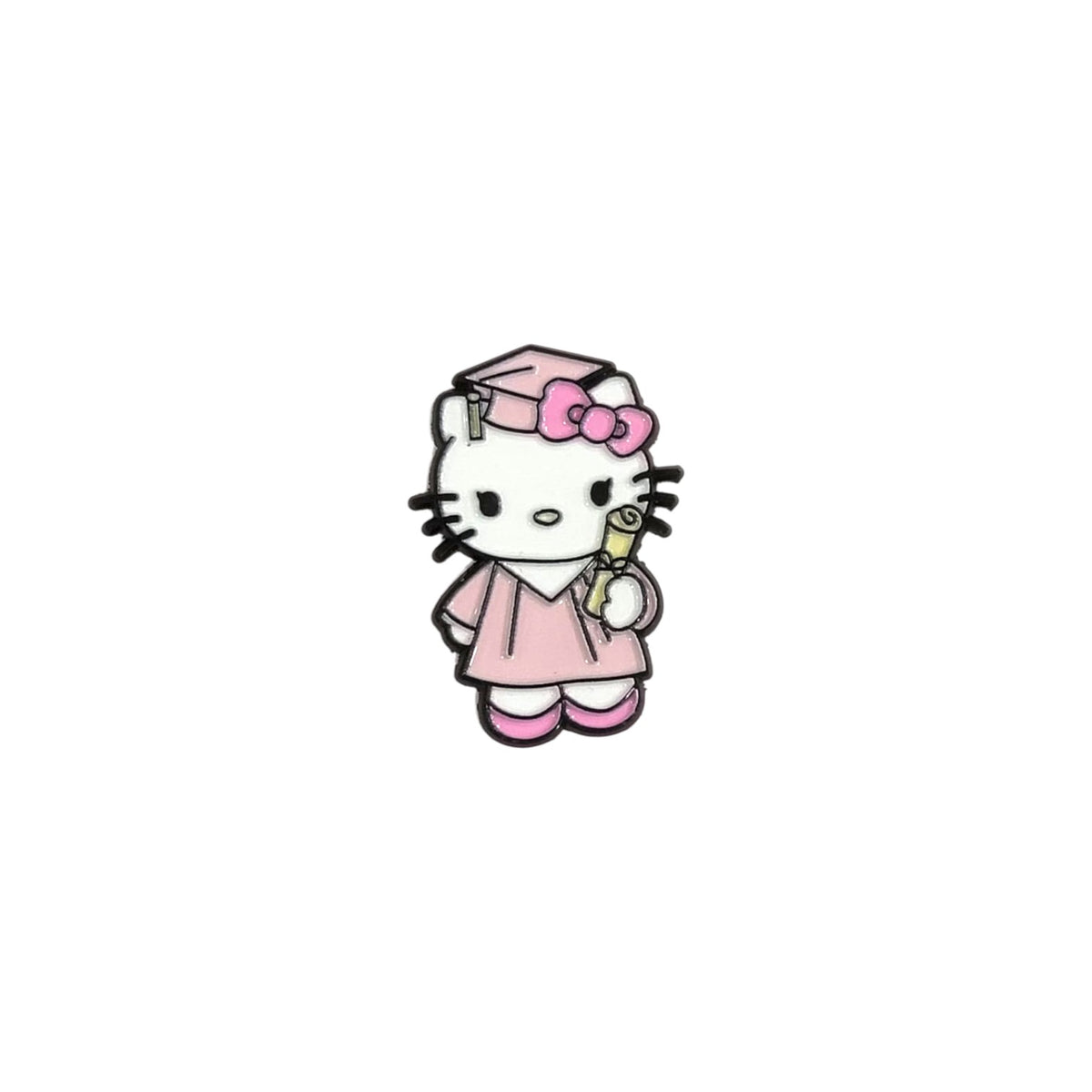 Metal Enamel Brooches 3m Sticker Kitty Pink