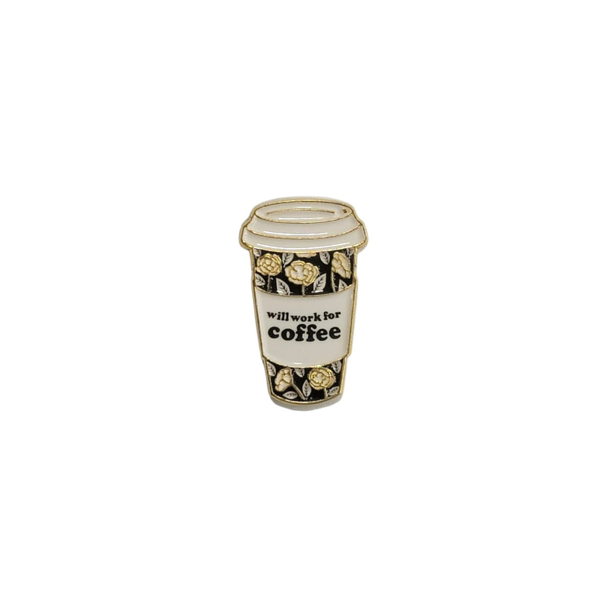 Metal Enamel Brooches 3m Sticker Coffee Cup
