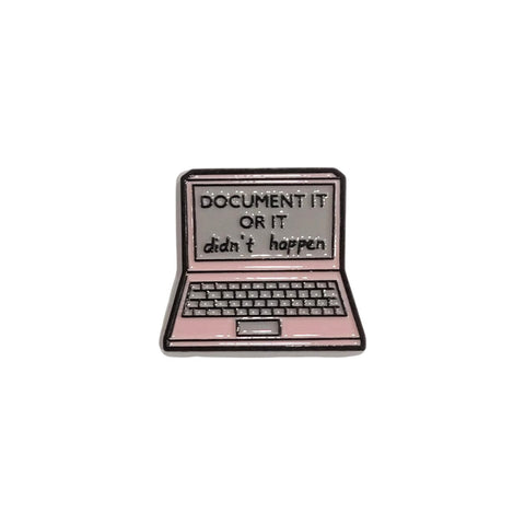 Metal Enamel Brooches 3m Sticker Pink Laptop