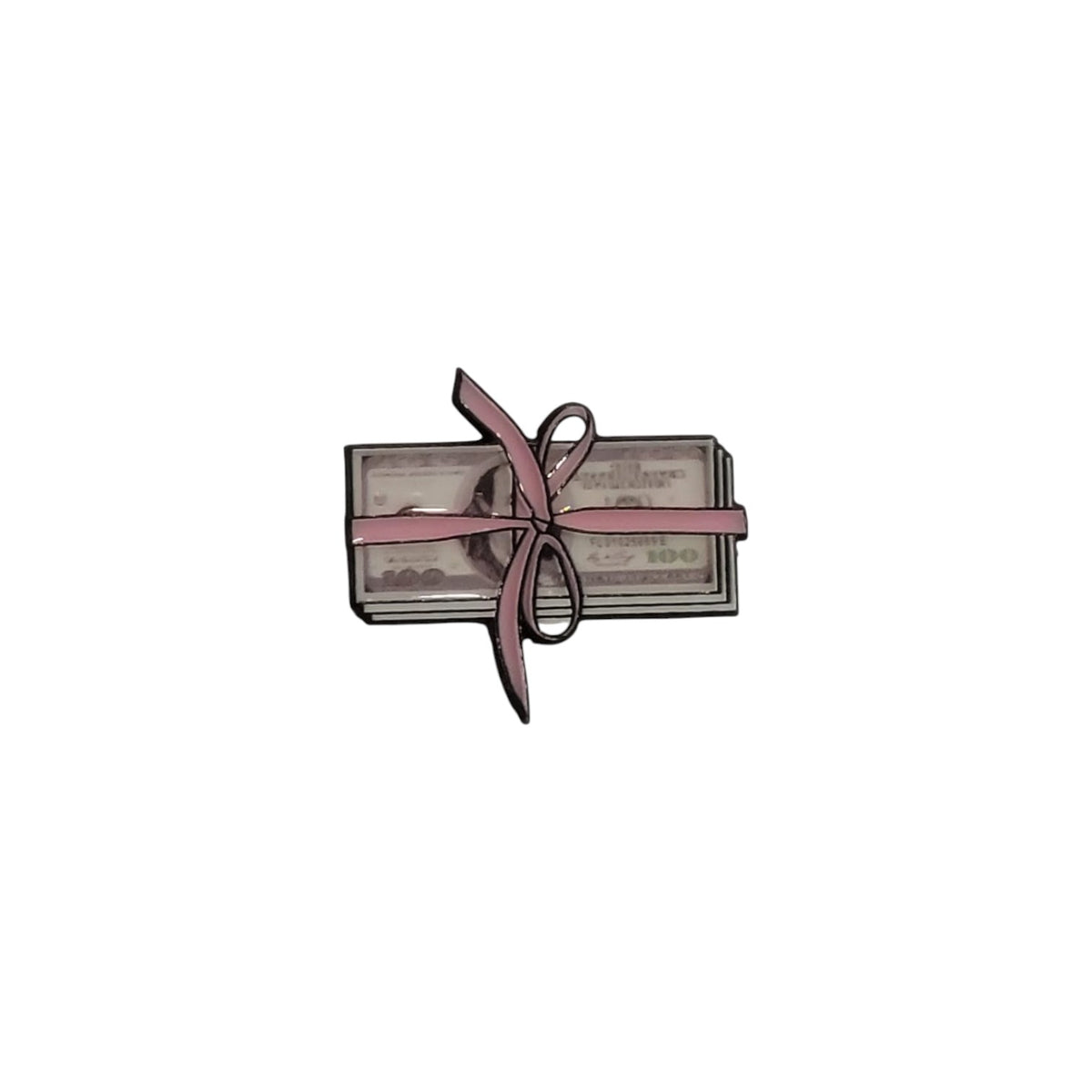 Metal Enamel Brooches 3m Sticker Pink Dollar Bill