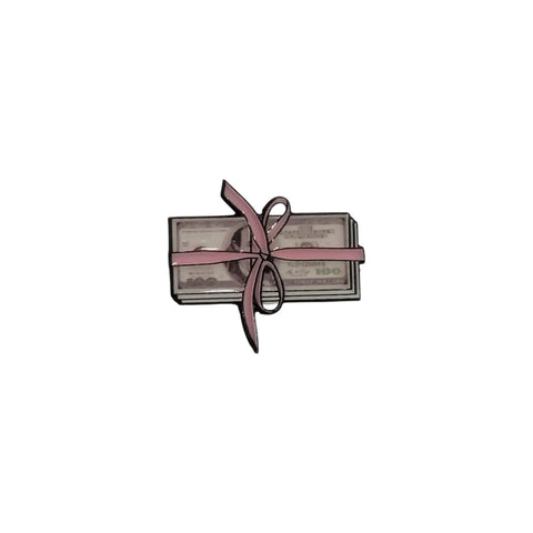Metal Enamel Brooches 3m Sticker Pink Dollar Bill