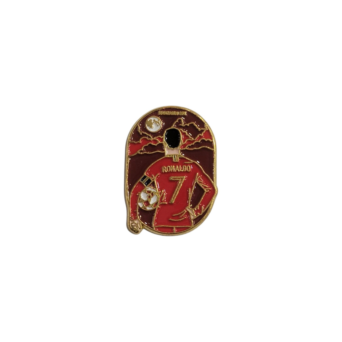 Metal Enamel Brooches 3m Sticker Ronaldo CR7 back