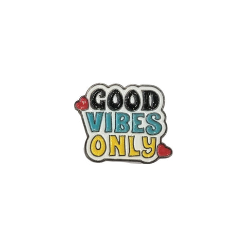 Metal Enamel Brooches 3m Sticker Good Vibes Only
