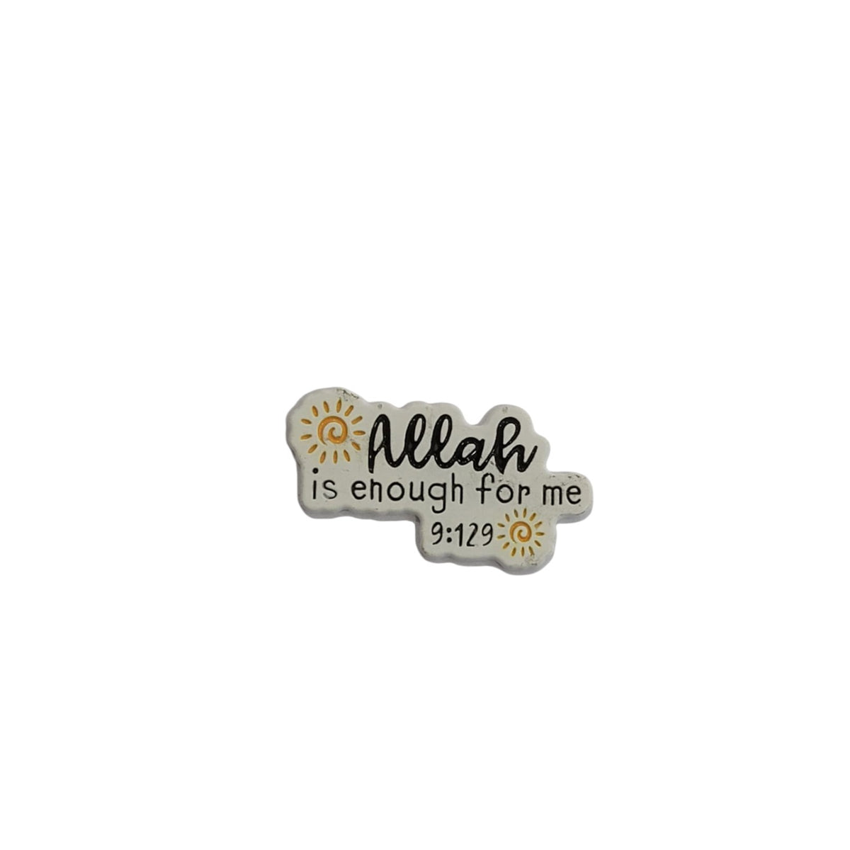 Metal Enamel Brooches 3m Sticker Allah is enough is for me