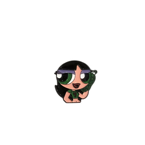 Metal Enamel Brooches 3m Sticker Power Puff Girl