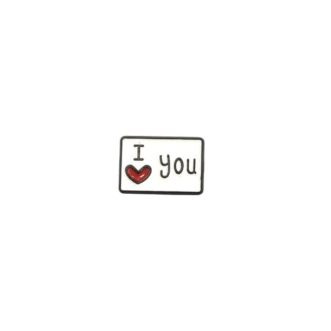 Metal Enamel Brooches 3m Sticker i love you