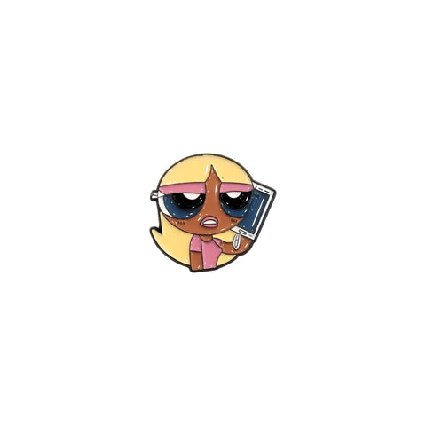 Metal Enamel Brooches 3m Sticker Power Puff Girl