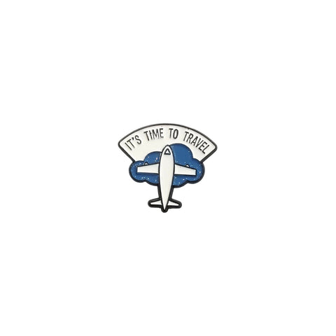 Metal Enamel Brooches 3m Sticker its time to travel