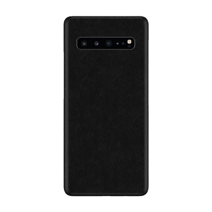 Cowhide Black Skin for Samsung S10 5G
