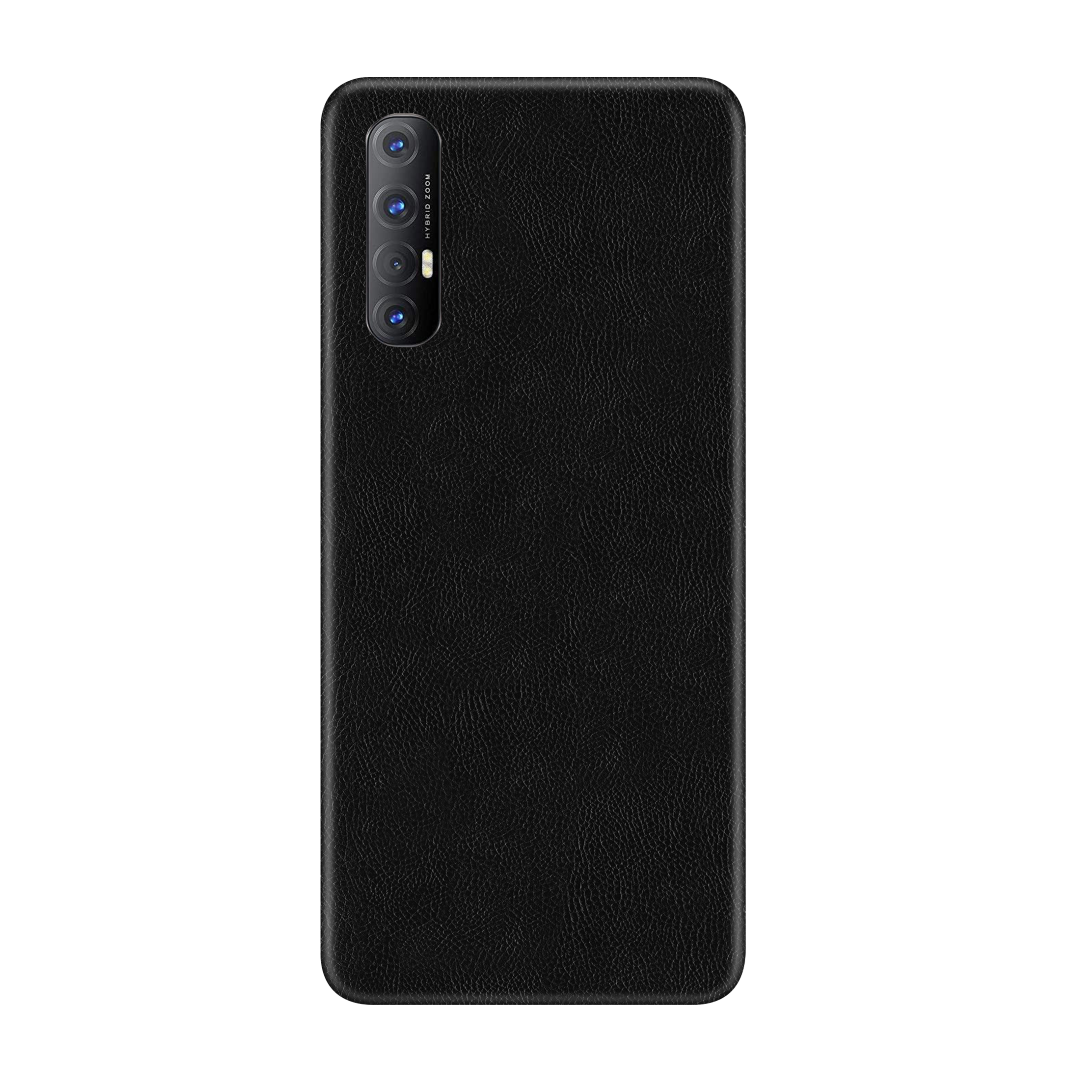 Cowhide Black Skin for Oppo Reno 3