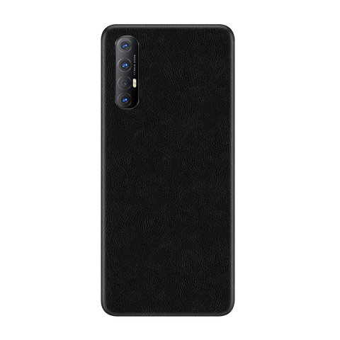 Cowhide Black Skin for Oppo Reno 3