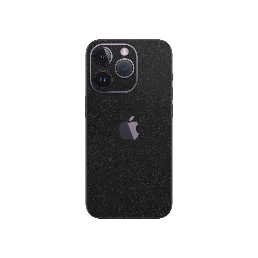 Cowhide Black Skin for IPhone 14 Pro