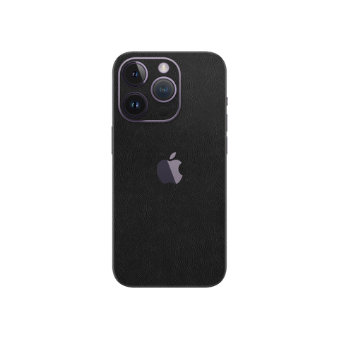 Cowhide Black Skin for IPhone 14 Pro