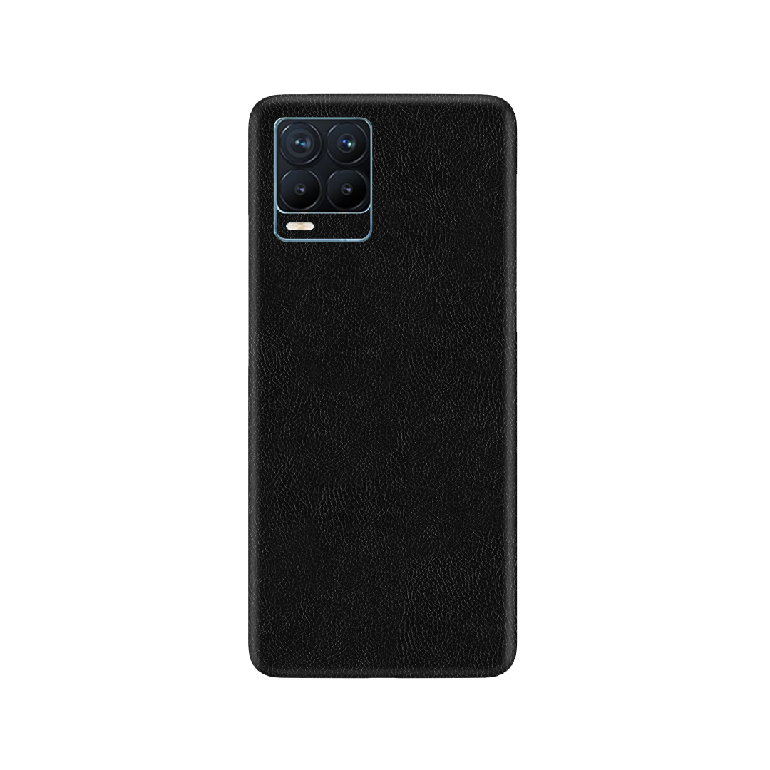 Cowhide Black Skin for Realme 8 Pro
