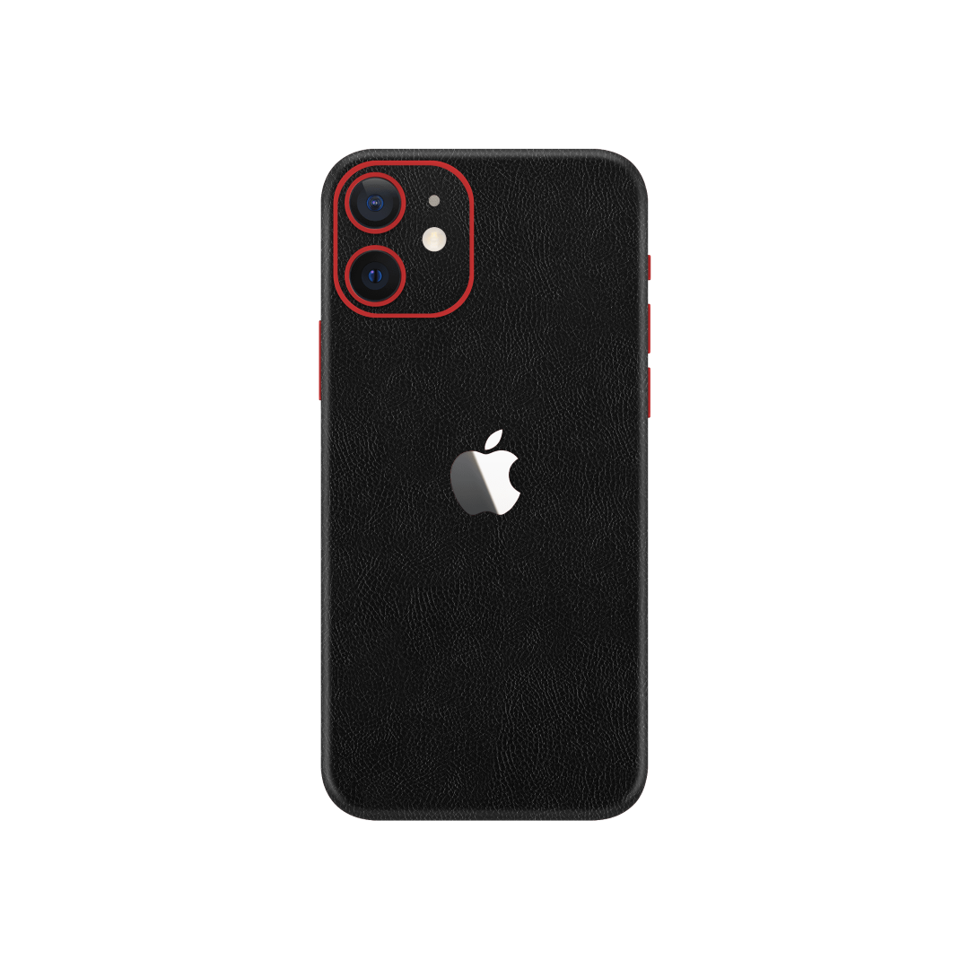 Cowhide Black Skin for iPhone 12