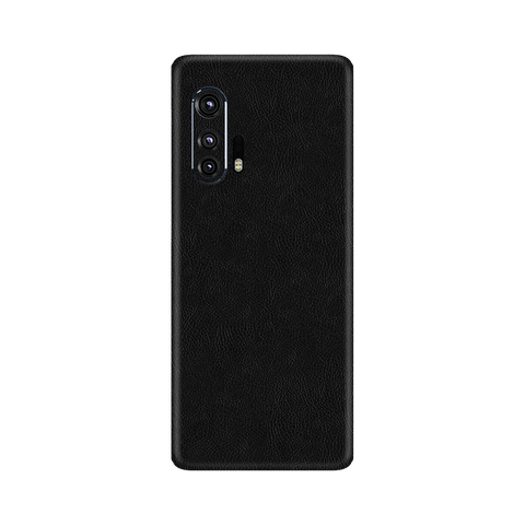 Cowhide Black Skin for Motorola Edge Plus