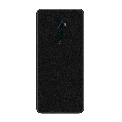 Cowhide Black Skin for Oppo Reno 2f