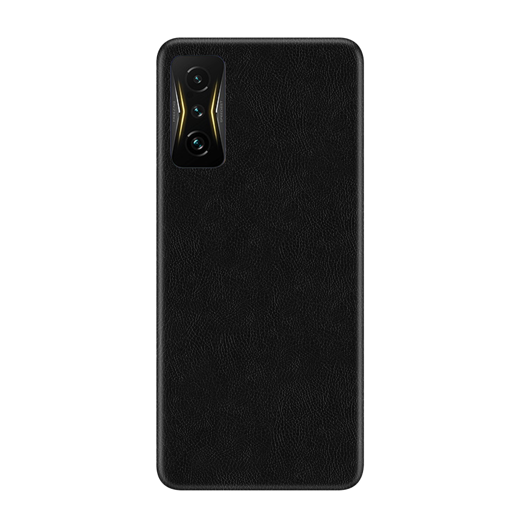 Cowhide Black Skin for Poco 4 GT