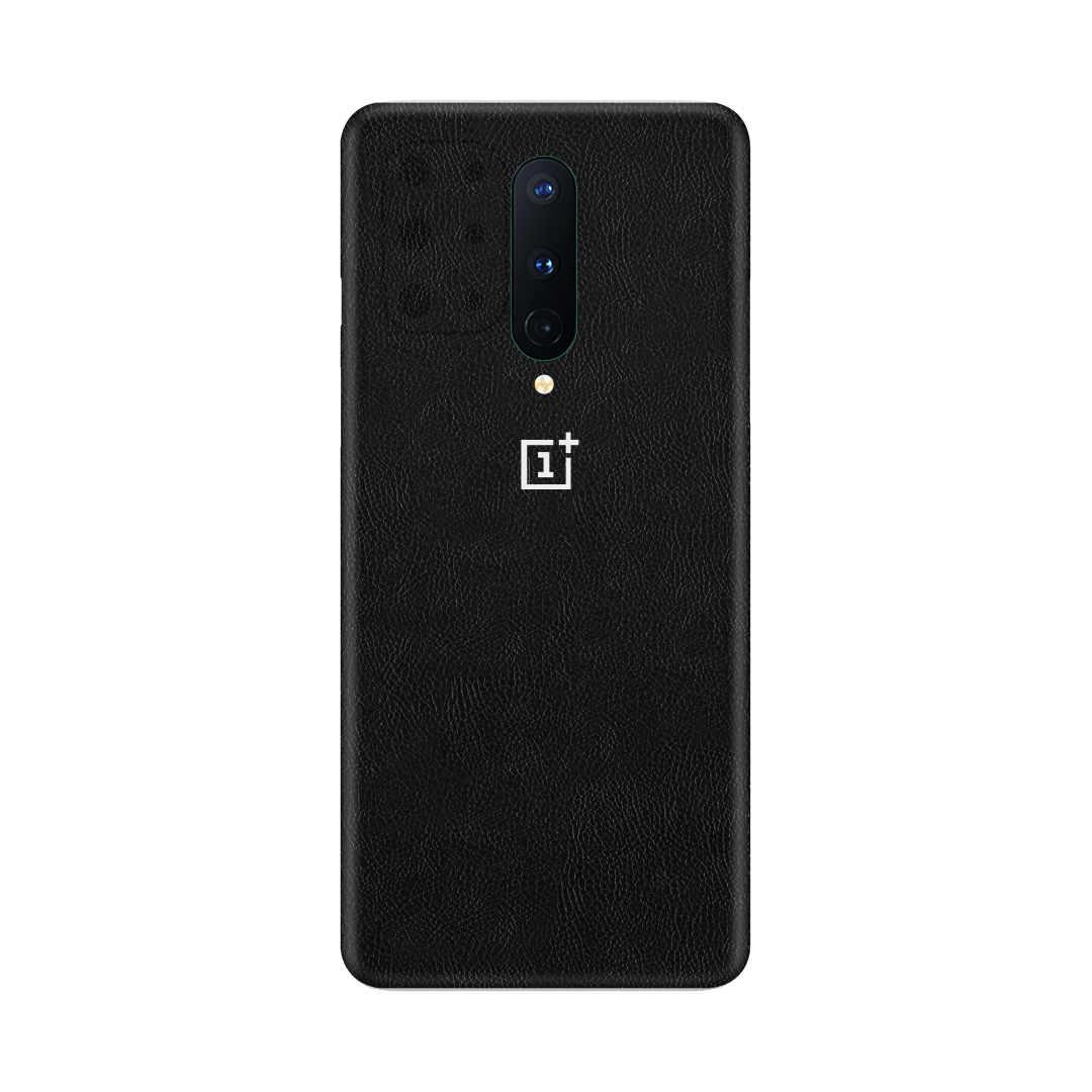 Cowhide Black Skin for OnePlus 8