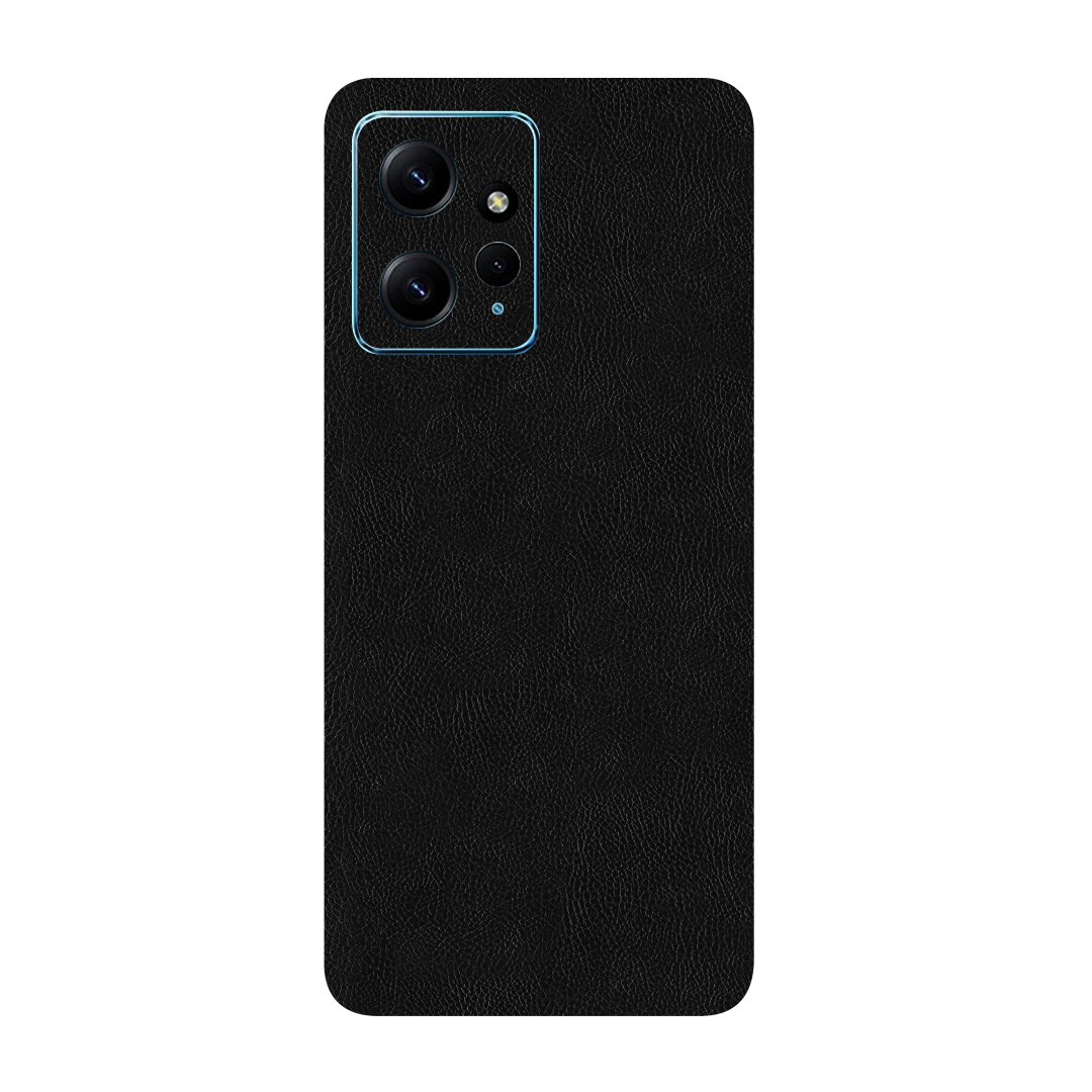 Cowhide Black Skin for Redmi 12 4g