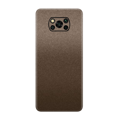 Brown Metallic Skin for Poco X3