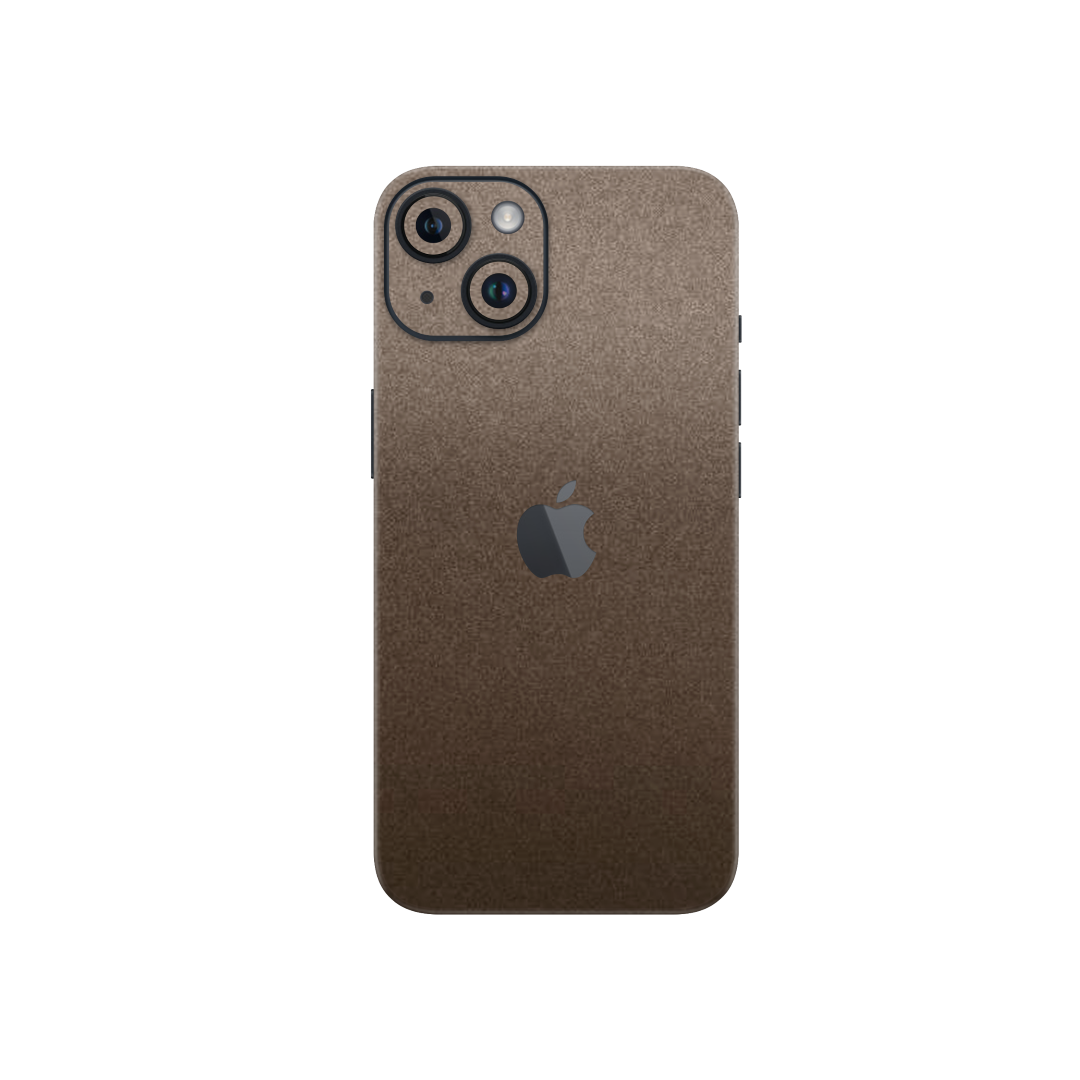 Brown Metallic Skin for Iphone 15