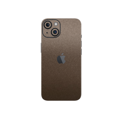 Brown Metallic Skin for Iphone 15