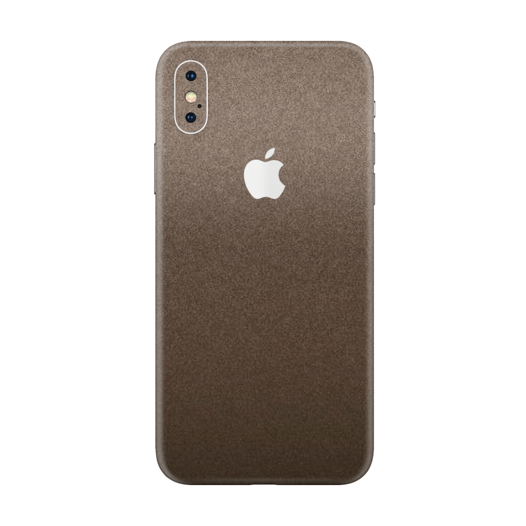 Matte Brown Metallic Skin for iPhone XS