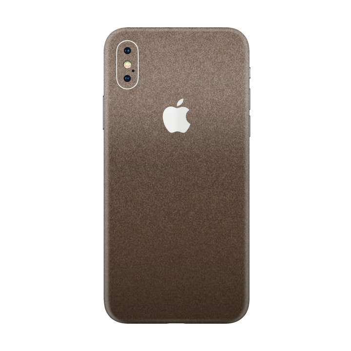 Matte Brown Metallic Skin for iPhone XS