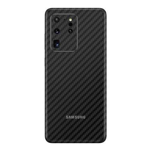 Carbon Fiber Black Skin for Samsung S20 Ultra