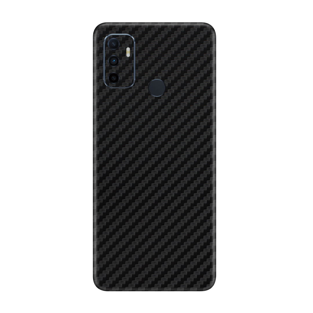 Carbon Fiber Black Skin for Oppo A53s