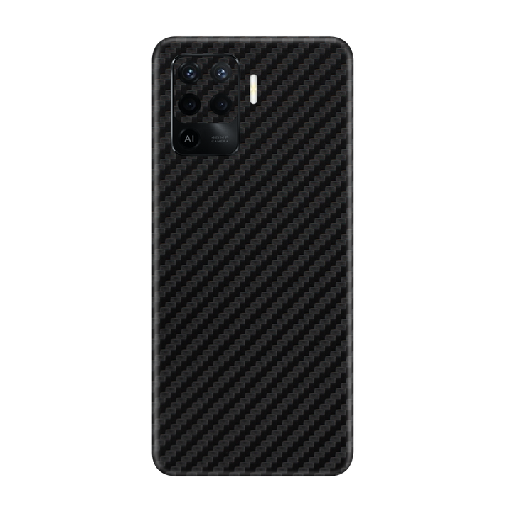 Carbon Fiber Black Skin for Oppo F19 Pro