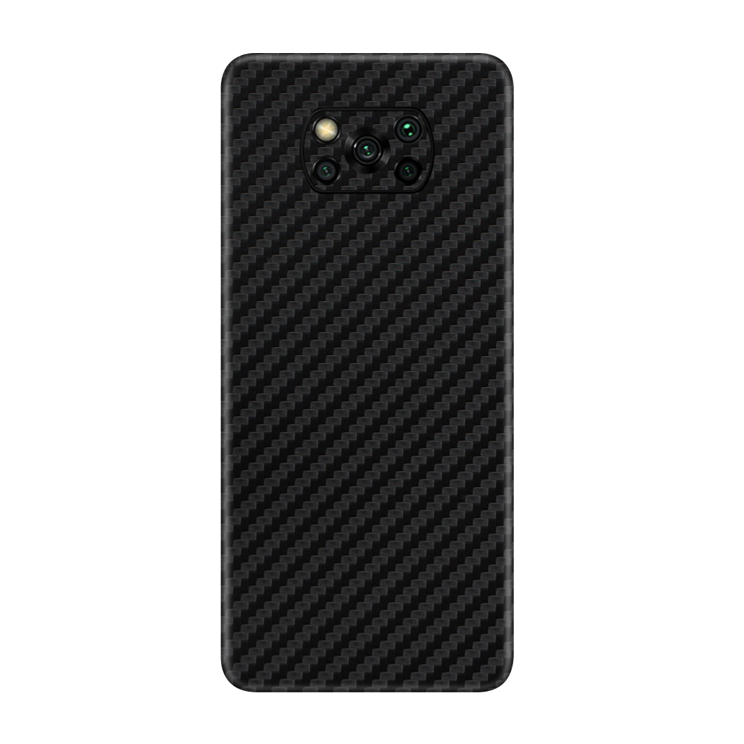 Carbon Fiber Black Skin for Poco X3 Pro