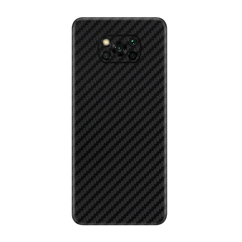 Carbon Fiber Black Skin for Poco X3 Pro