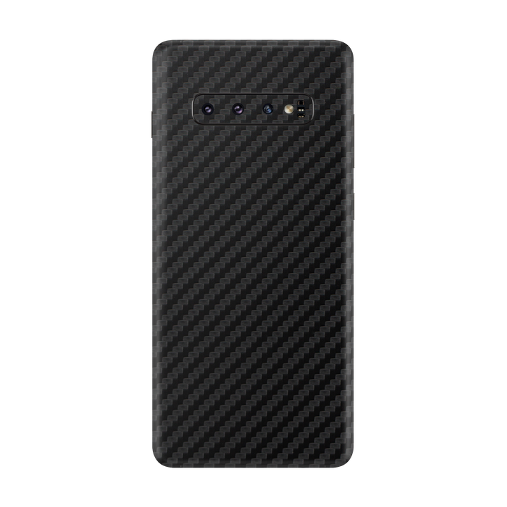 Carbon Fiber Black Skin for Samsung S10 Plus